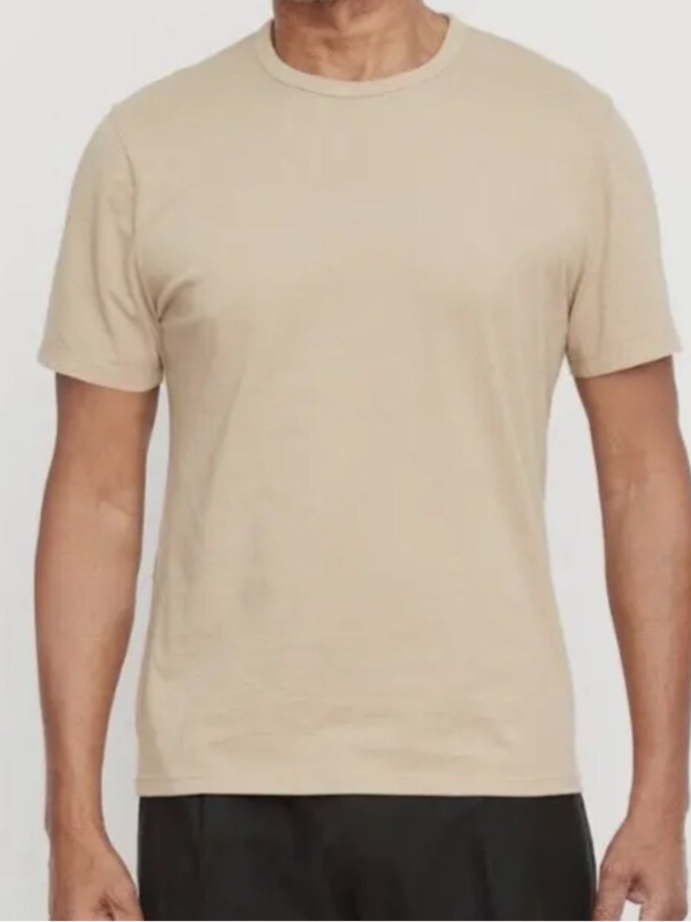 Vince Short Sleeve Crew Neck T-Shirt in Beige